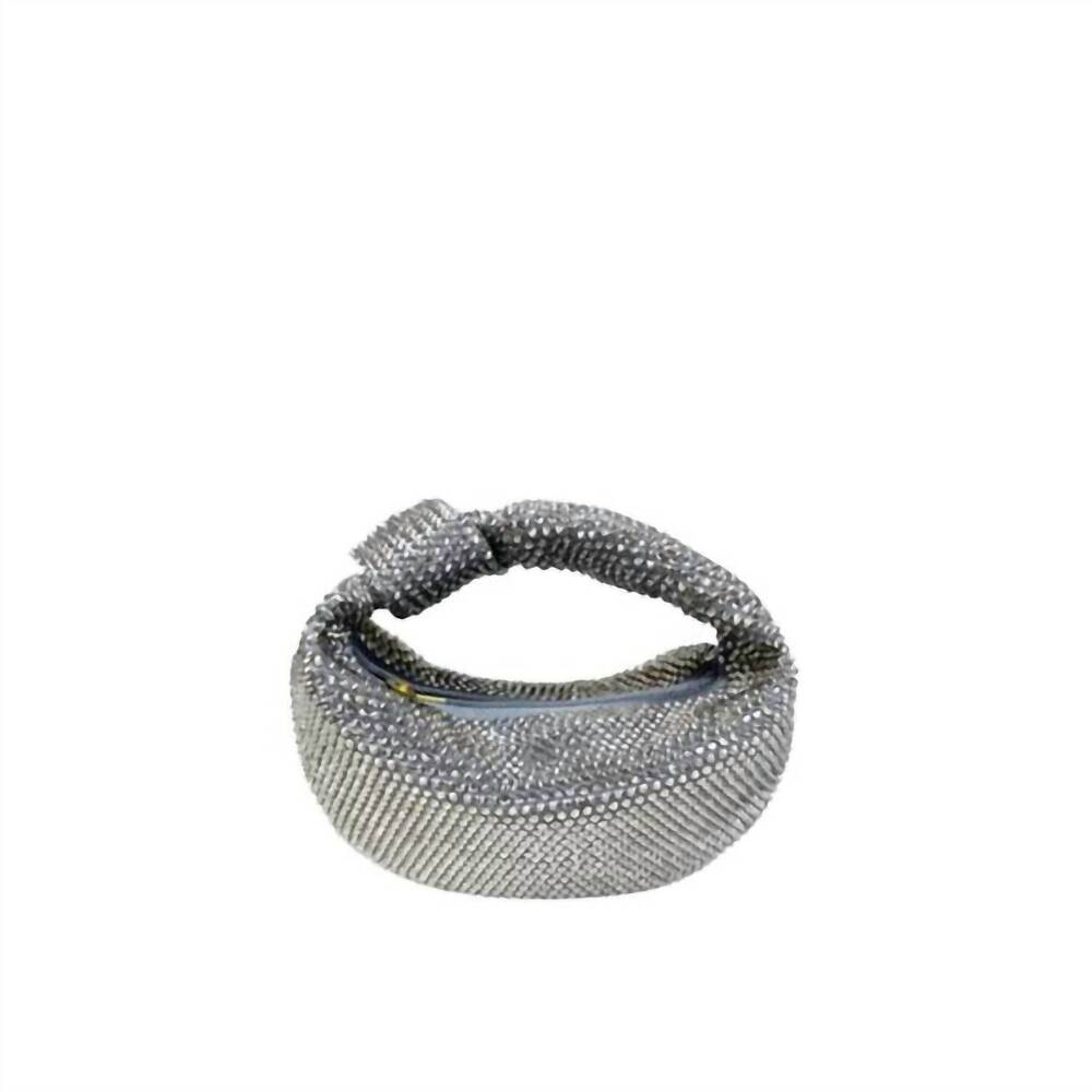 NEW ACCESSORY CONCIERGE bling hattie bag in silver